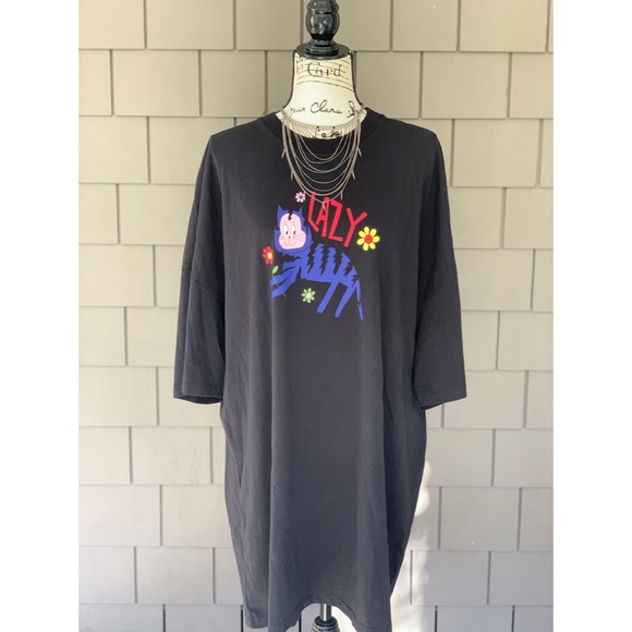🆕LAZY OAF 👀|| Lazy Cat T-Shirt Dress - Picture 3 of 15